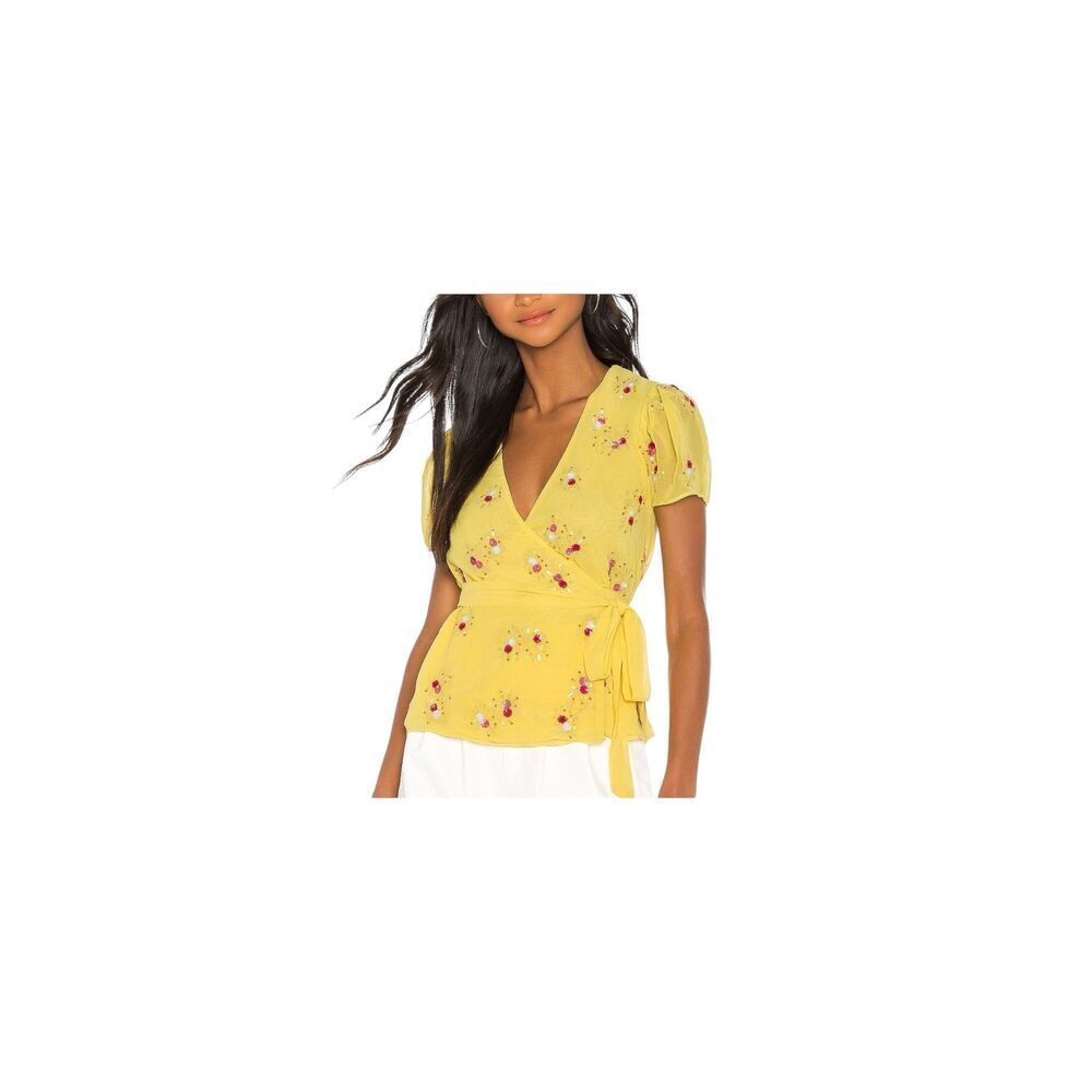LPA Bello Top in Sequin on Yellow Size Large NWT (4-9)